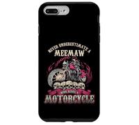 Meemaw T-Shirt de Motard avec Inscription « Never Underestimate Motorcycle Grandma » Coque pour iPhone 7 Plus/8 Plus