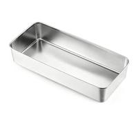 Meenewching Moule à pain rectangulaire en acier inoxydable 33 x 15 x 6 cm - Pour pain moelleux et gâteaux juteux - Grand moule à gâteau rectangulaire pour les familles - Passe au lave-vaisselle - Sain