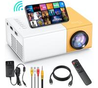 Meer 5G Wi-Fi Mini Projector,Portable Movie Projector,Smart Home Projector,Neat Projector for iOS,Android,Windows,PS5,Laptop,TV-Stick,Compatible avec HDMI,USB,Audio,TF Card,AV and Remote Controller