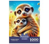Meerkat, Puzzle De 1000 Pièces, Activité Cérébrale Immersive Améliorant Observation Raisonnement Et Endurance, Moment Agréable pour Se Détendre Ou Se Challenger, Adapté Aux 12 Ans Et Plus, 52x38cm/1