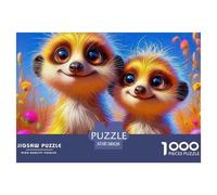 Meerkat, Puzzle De 1000 Pièces, Construction Artistique Captivante Menant À Un Résultat Décoratif Élégant, Ajout Raffiné Et Original Pour Salons, Chambres Ou Espaces Communs, Adapté Aux 12 Ans Et Plus