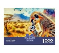 Meerkat, Puzzle De 1000 Pièces, Défi Captivant pour Améliorer L’Attention Coordination Et Persévérance, Expérience Agréable pour Moments Calmes Ou Compétitions Amicales, Adapté Aux 12 Ans Et Plus, 5