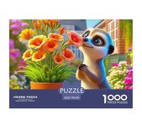 Meerkat, Puzzle De 1000 Pièces, Défi De Réflexion Captivant Offrant Plaisir Et Détente, Activité Agréable pour Moments Solitaires Ou Partagés, Adapté Aux 12 Ans Et Plus, 70x50cm/1000pcs