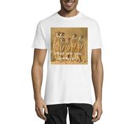 Meerkats What are You Looking at Funny Slogan Crew Neck Cotton Men's T-Shirt Blanc, blanc, L