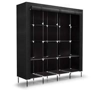 Meerveil Armoire en Tissu, 180cm170cm45cm, Noir