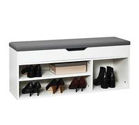 Meerveil Banc Chaussures entrée, 4 casiers, Blanc, 104x30x45 cm