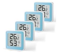 MeesMeek Thermomètre Bébé Intérieur, Hygromètre Numérique Chambre, Lot de 4