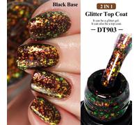 Meet Across 7ml Brillant Paillettes Couche De Finition Feuille D'or Effet Nail Art Gel Vernis À Ongles Tremper Le Vernis Semi Permanent Pour Les Ongles Bricolage.Q52469-5.