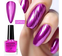 Meet Across¿Bouteille En Verre De 8ml,Vernis À Ongles À Base D'eau,À Paillettes Colorées,Pour Nail Art,Pas Besoin De Lampe,Printemps Et Été.Q52468-3.