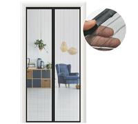 Meet Beauty Moustiquaire Porte Fenêtre 100x170cm | Moustiquaire de Porte Haute Qualité | Installation Facile sans Perçage, Idéal pour l'Été - Noir
