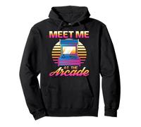 Meet Me at The Arcade Vaporwave Retro Joueur Jeux Vidéo Sweat à Capuche
