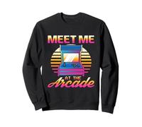 Meet Me at The Arcade Vaporwave Retro Joueur Jeux Vidéo Sweatshirt