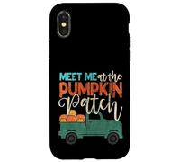 Meet Me at The Pumpkin Patch Pickup Tenue de Noël Coque pour iPhone X/XS