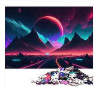 Meet me Under The Moon Adultes 1000 pièces Puzzle Cadeaux Puzzle en Bois pour Adultes et Enfants 19,7 x 29,5 Pouces