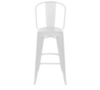 Meet Paperflow Tabouret haut d'extérieur Urban en acier - Blanc - Lot de 2