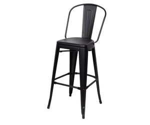 Meet Paperflow Tabouret haut d'extérieur Urban en acier - Noir - Lot de 2