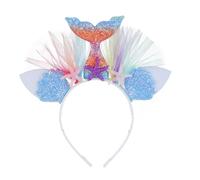 Meet-shop Bandeau Sirène,Bandeau Cheveux Mermaid Paillettes Serre Tête en Forme de Queue Sirène avec Oreilles pour Célébration Décoration Cadeau Anniversaire Soirée Party Fête Multicolore M