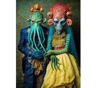 « Meet The Aliens : Xantara and Nykara » par Cross & Glory - Puzzle de qualité supérieure de 1000 pièces pour adultes - Puzzle artistique attrayant et vibrant - Cadeau idéal - Meilleure offre de