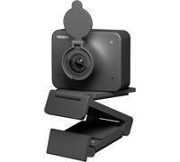 Meet Webcam HD par IA, Webcam 1080p 60fps avec Cadrage Automatique AI, Auto Focus, Face Focus, Webcam Streaming avec Microphone, Plug and Play, Webcam pour PC/Mac, Noir