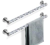 Meetart Lot de 2 Barres Porte-Serviettes murales en Diamant écrasé pour Salle de Bain, 39,4 cm
