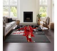 MeeTe Tapis À Poils Longs, Doux Et Antidérapant pour Salle À Manger Ou Chambre À Coucher, Mohamed Salah (Salah 03,80x120cm)