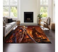 MeeTe Tapis À Poils Longs, Doux Et Antidérapant pour Salle À Manger Ou Chambre À Coucher, Motif Héros De La Tempête (Tempête 02,120x160cm)