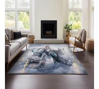 MeeTe Tapis Arknights Épais en Imitation Cachemire, Style Nordique, Marocain, pour Salon, Chambre, Canapé, Table Basse, Couverture, Style Ethnique, Américain, Country, Rétro (Arknights 02,160x240 cm)