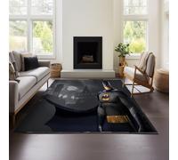 MeeTe Tapis Batman Arkham City - Grand Tapis Ultra Doux pour Salon, Chambre À Coucher, Chevet, Poils Longs, Antidérapant, Épais, Couleur Unie, Lavable (BT 01,150x200 cm)