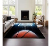 MeeTe Tapis De Basket-Ball, Chambre À Coucher, Salon, Enfants, Garçons, Adolescents, Tapis De Couloir en Flanelle, Paillasson (Basketball 02,120x160 cm)
