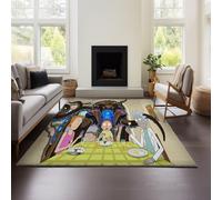MeeTe Tapis De Salon 2025, Neuf, Léger, Luxueux, Qualité S, Rick Sanchez, Tapis De Sol pour Chambre À Coucher, Canapé, Lavable, Lavable, Imperméable Et Antisalissure. (Rick 02,100x150 cm)