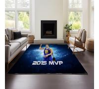 MeeTe Tapis De Salon 2025, Neuf, Léger, Luxueux, Qualité S, Stephen Curry, Tapis De Sol pour Chambre À Coucher, Canapé, Lavable, Lavable, Imperméable Et Antisalissure. (Curry 01,80x120 cm)
