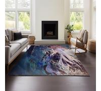 MeeTe Tapis De Salon Azur Lane, Canapé, Table Basse, Tapis De Sol Haut De Gamme, Léger Et Luxueux, pour Chambre À Coucher, Chevet, Couverture Lavable (AZ 01,80x120cm)
