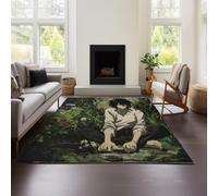 MeeTe Tapis De Salon Death Note, Canapé, Table Basse, Tapis De Sol Haut De Gamme, Léger Et Luxueux, pour Chambre À Coucher, Chevet, Couverture Lavable (DN 02,140x200cm)