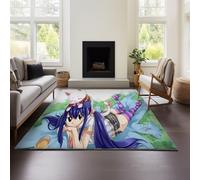 MeeTe Tapis De Salon Fairy Tail, Chambre À Coucher, Vintage, Poils Courts, Grand Format, Antidérapant, Lavable, Doux, pour Salle À Manger, Hall D'entrée (Fairy Tail 01,80x120 cm)