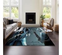 MeeTe Tapis De Salon Lavable Assassin's Creed, Antidérapant, Doux, À Poils Courts, Imitation Laine, Style Bohème, pour Salon Et Chambre À Coucher (AC 03,80x120 cm)