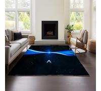 MeeTe Tapis De Salon Moderne À Poils Courts avec Motif Géométrique 3D Elite Dangerous (Ed 03,80x160cm)