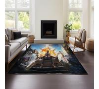 MeeTe Tapis De Salon Playerunknown's Battlegrounds, Style Rétro Français, Entièrement Recouvert, Antidérapant, Anti-griffures, Absorbant Et Anti-Taches. (Battlegrounds 02,80x160cm)