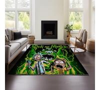 MeeTe Tapis De Salon Rick Sanchez, Canapé, Table Basse, Tapis De Sol Haut De Gamme, Léger Et Luxueux, pour Chambre À Coucher, Chevet, Couverture Lavable (Rick 03,80x120cm)