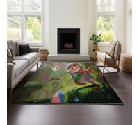 MeeTe Tapis De Salon Teemo LOL, Style Rétro Français, Entièrement Recouvert, Antidérapant, Anti-griffures, Absorbant Et Résistant Aux Taches. (Teemo 02,120x160cm)