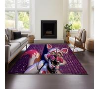 MeeTe Tapis De Sol Moderne Five Nights at Freddy's Sister Locati, pour Salon, Chambre d'enfant, Garçon, Poils Courts, Lavable, Antidérapant, Tapis De Jeu, Tapis De Voiture (Nuits 01,80x160cm)