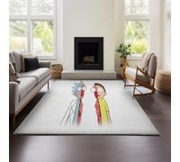 MeeTe Tapis De Sol pour Chaise D'ordinateur Rick Sanchez, Chaise De Jeu Pivotante, Bureau D'étude, Tapis Antidérapant (Rick 01,60x90 cm)