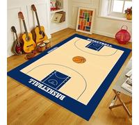 MeeTe Tapis Épais Imitation Cachemire pour Terrains De Football Et De Basket-Ball, Style Marocain, pour Salon, Chambre À Coucher, Canapé, Table Basse, Couverture Ethnique (Bleu,100x120cm)