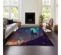 MeeTe Tapis Épais Imitation Cachemire Rick Sanchez, Style Nordique, Marocain, Salon, Chambre, Canapé, Table Basse, Couverture, Ethnique, Américain, Country, Rétro (Rick 04,80x120 cm)