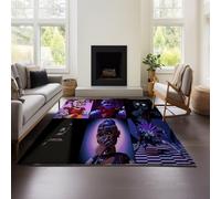 MeeTe Tapis Gris Idéal pour Les Chambres, Les Salons, Les Bureaux, Les Grandes Surfaces, Couvrant Tout Le Sol, Insonorisant, Tapis De Sol Five Nights at Freddy's Sister Locati (Nuits 03,120x180cm)