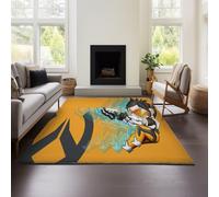 MeeTe Tapis Gris pour Chambres, Salons, Bureaux, Grandes Surfaces, Couverture Intégrale, Insonorisation. Tapis De Sol Tracer Overwatch (Tracer 01,140x200cm)
