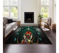 MeeTe Tapis Moderne À Poils Courts, Doux Et Antidérapant, Lavable Jusqu'à 30 °C, Ultra-Doux, Aspect Fourrure, No Man's Sky, Décoratif (Sky 03,80x160cm)