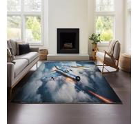 MeeTe Tapis Moelleux Et Antidérapant À Poils Longs pour Salle À Manger Ou Chambre À Coucher, Motif Guerre Tonnerre (War Thunder 01,160x240cm)