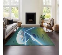 MeeTe Tapis Moelleux Et Antidérapant À Poils Longs pour Salle À Manger Ou Chambre À Coucher - No Man's Sky (Sky 01,120x160cm)
