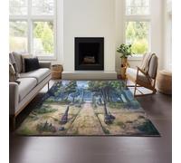 MeeTe Tapis Moelleux Et Antidérapant pour Salle À Manger Ou Chambre À Coucher, Motif Heaven Burns Red Carpet (HBR 03,80x120cm)