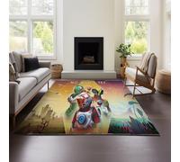 MeeTe Tapis No Man's Sky pour Salon 120 X 160 Cm, Tapis De Chambre, Lavable en Machine, Antidérapant, Doux Et Moelleux, Motif Tie-Dye (Sky 03,45x120cm)